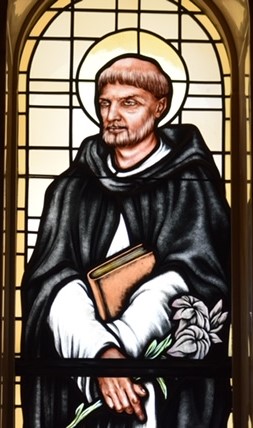 Saint Dominic in window