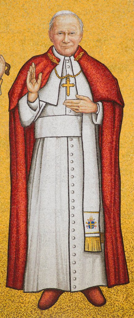 Saint John Paul II portrayed in the Trinity Dome Mosaic