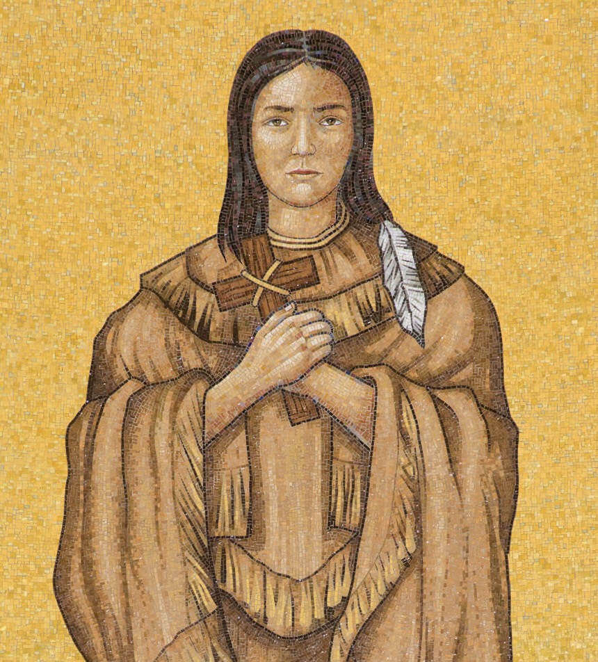 Saint Kateri Tekakwitha portrayed in the Trinity Dome