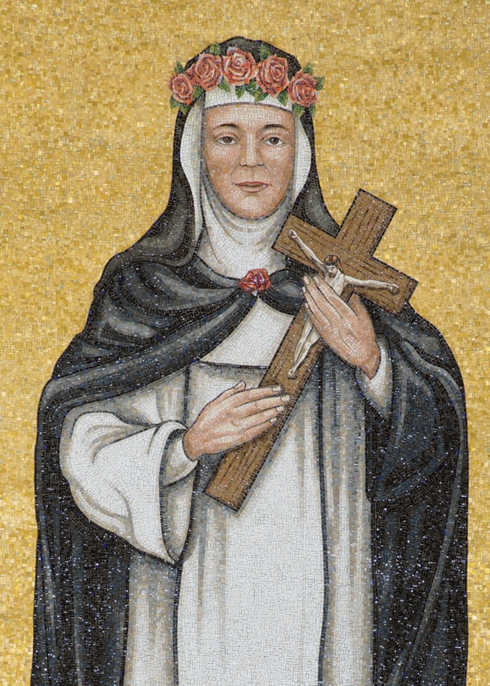 St. Rose of Lima portrayed in mosaic
