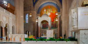 A side view of the great upper church sanctuary