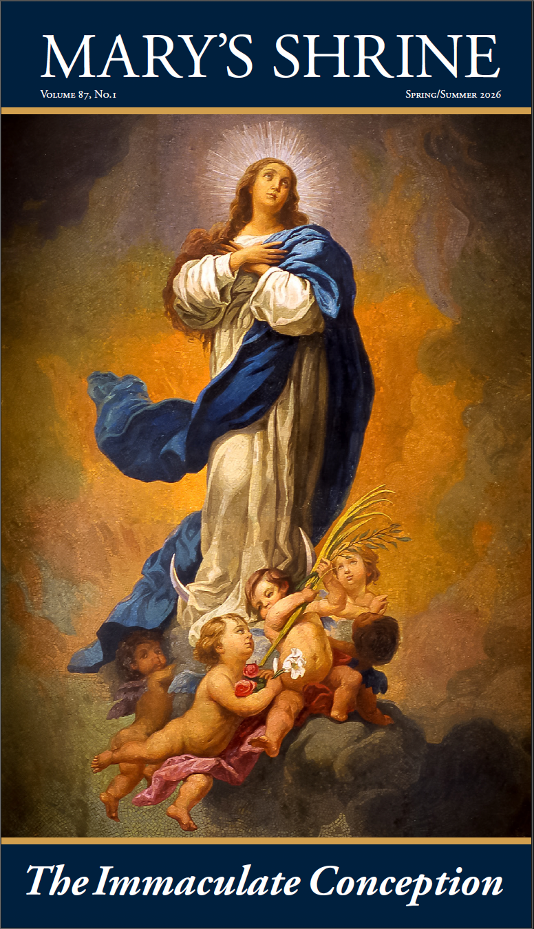 The cover of the Spring/Summer 2026 Mary's Shrine Newsletter