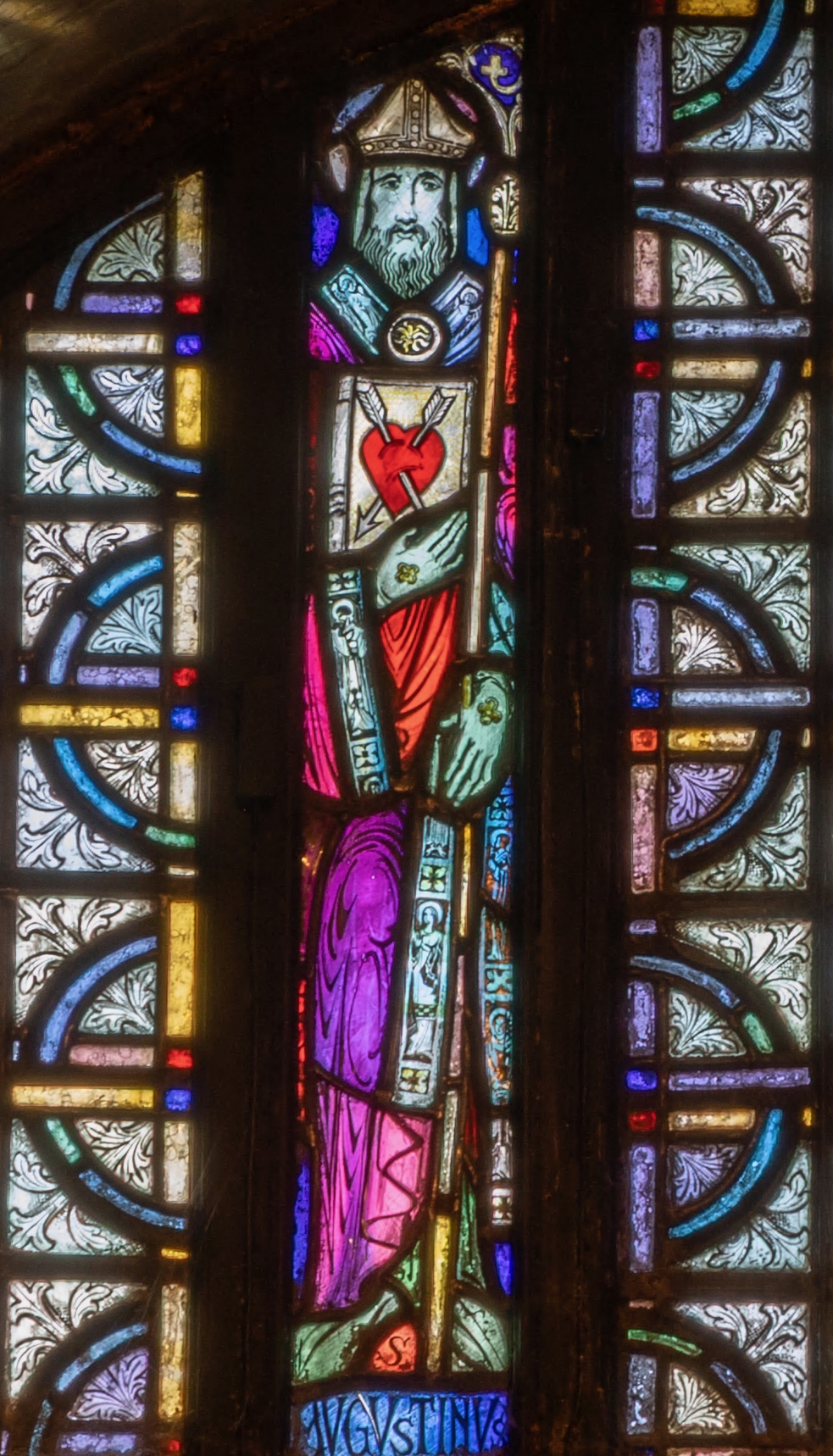 Saint Augustine stained glass window Basilica