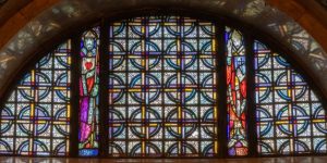 St. Augustine portrayed in a Lunette window