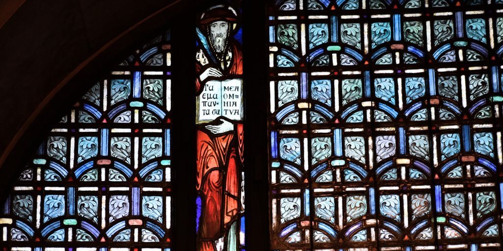Jerome stained glass window Basilica
