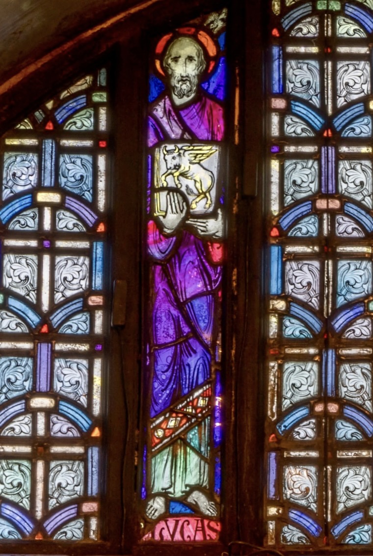 St. Luke in Stained Glass in the Crypt Church