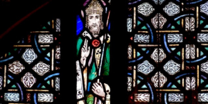 Saint Patrick stained glass window
