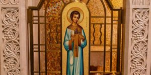 St. Stephen is portrayed in an icon