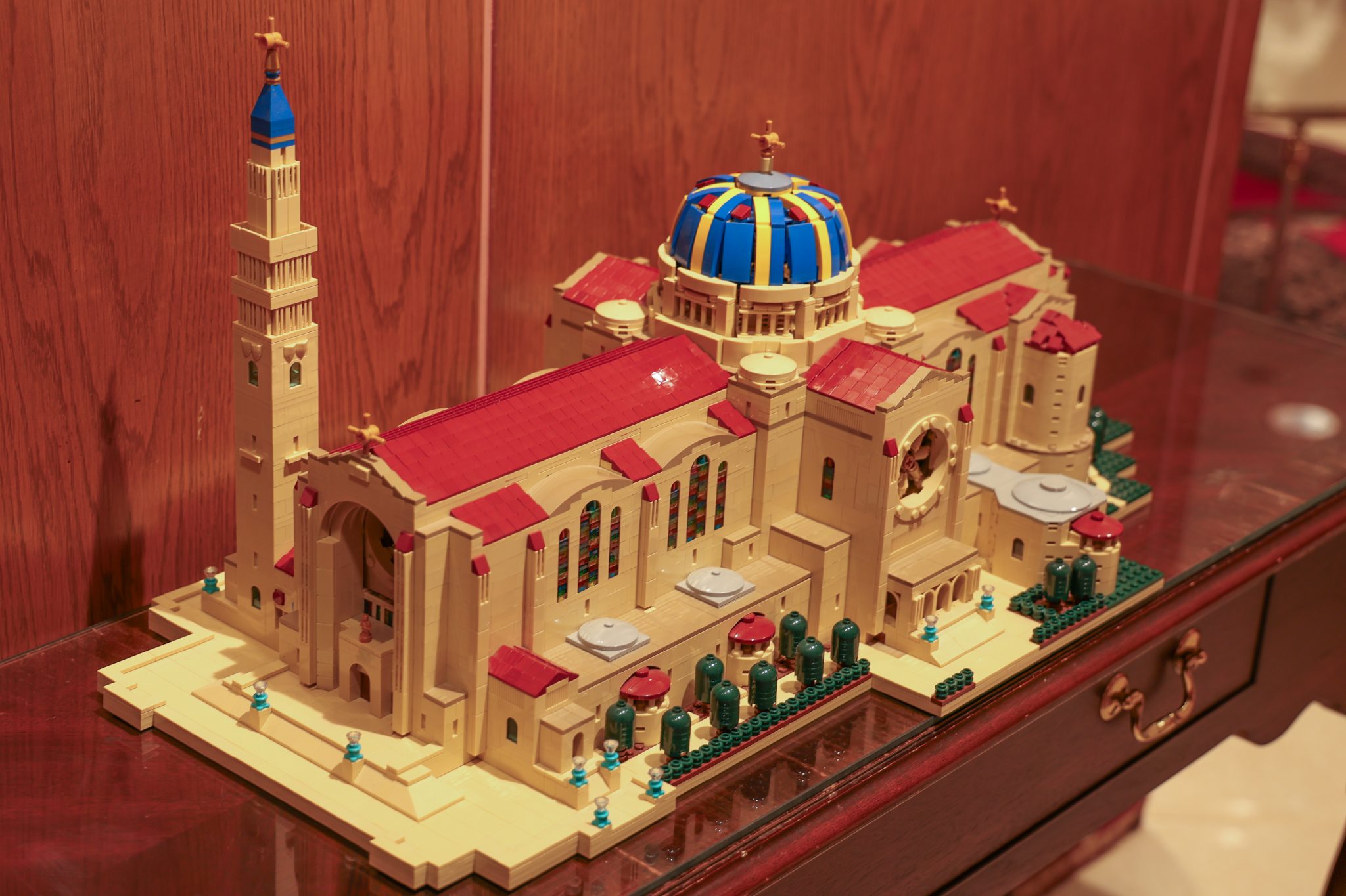 A Lego model of the Shrine