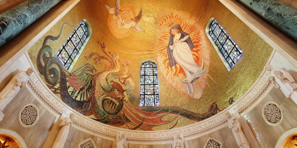 The West Apse: The Woman Clothed with the Sun mosaic