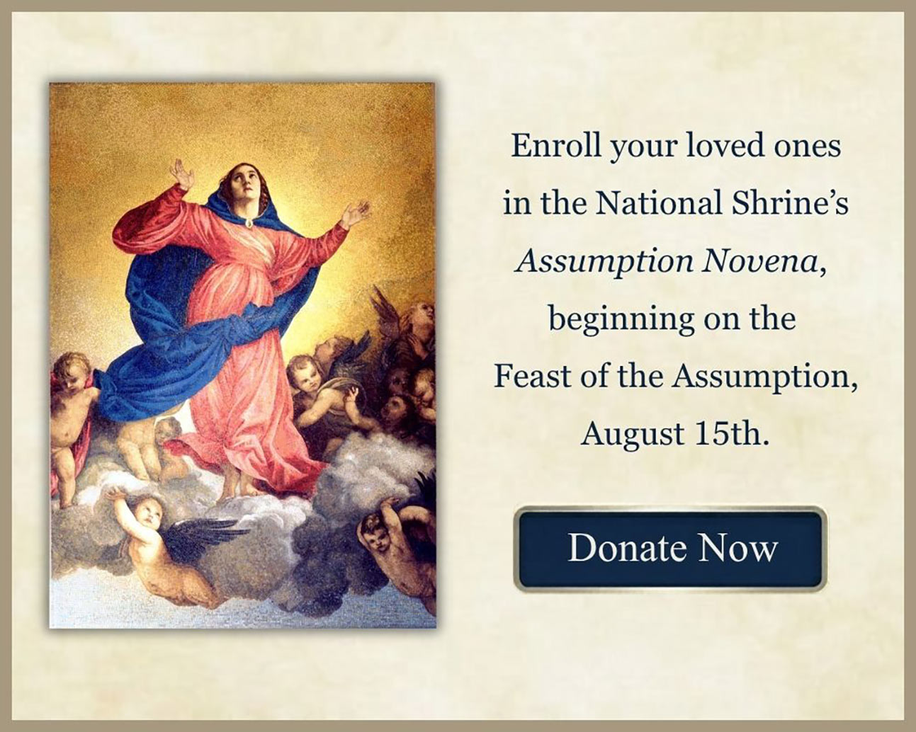 Gifts from Mary's Shrine – Assumption Novena