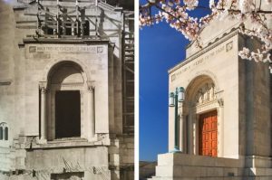 east narthex entrance then and now