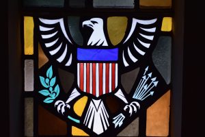 Great seal of the United States patroness window