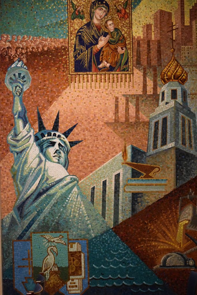 The Statue of Liberty portrayed in the Byzantine Ruthenian Chapel