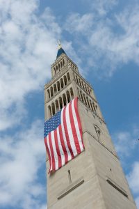 Knights Tower with flag