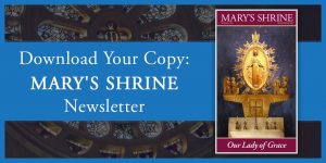 Mary's Shrine newsletter banner