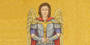 Saint Michael portrayed in the Trinity Dome