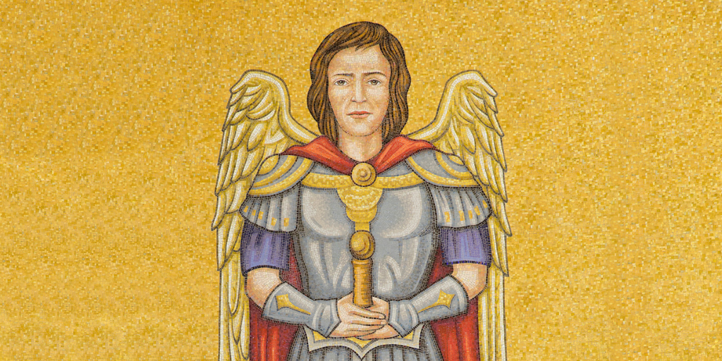 Saint Michael portrayed in the Trinity Dome