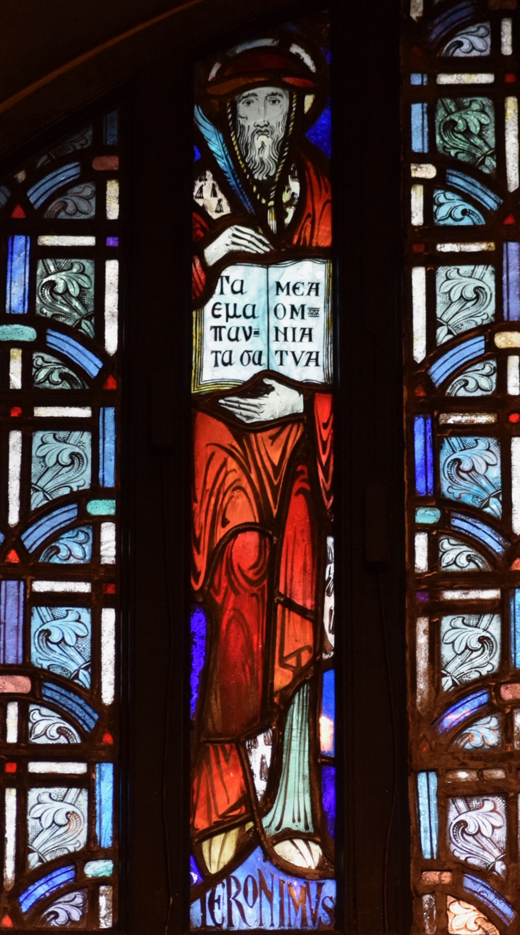 Saint Jerome stained glass